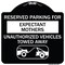 Signmission Reserved Parking for Expectant Mothers Unauthorized Vehicles Towed Away, A-DES-BW-1818-23105 A-DES-BW-1818-23105 - alternate 1
